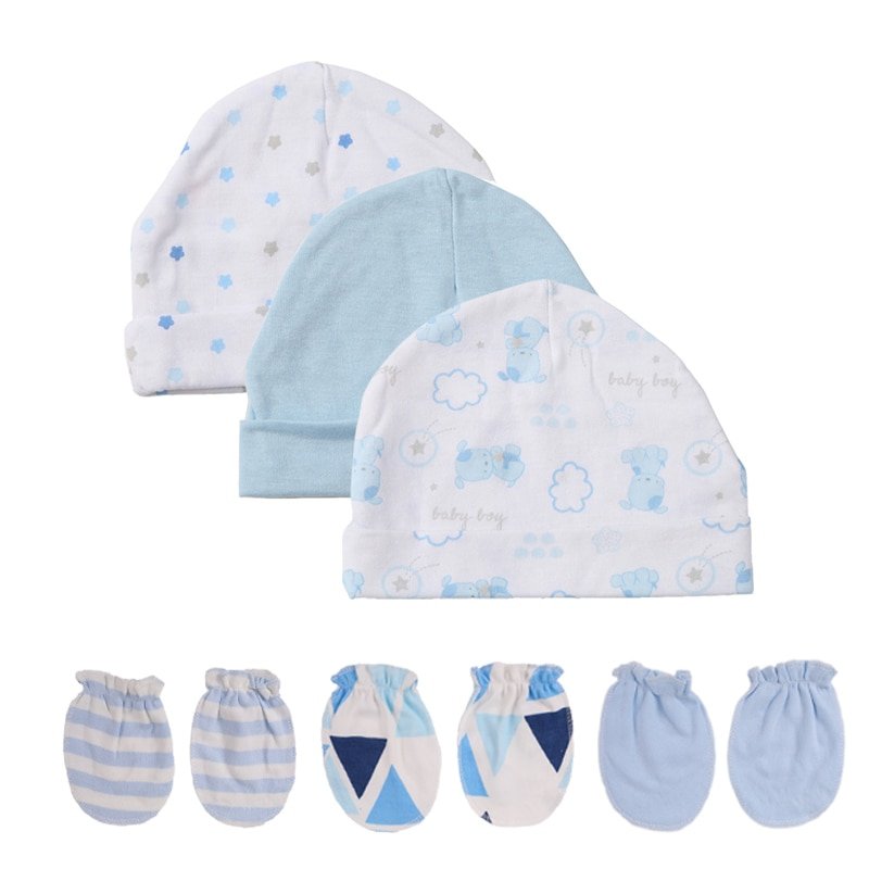 Newborn's Cotton Hats and Mittens