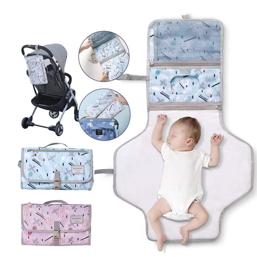Sunveno Baby Changing Mat Portable Foldable Washable Waterproof Mattress Changing Pad Mats Reusable Travel Pad Diaper